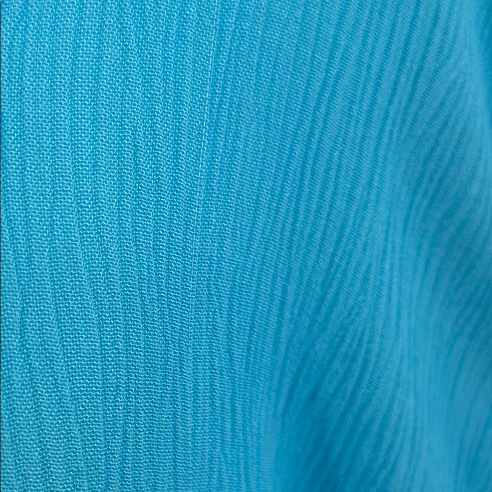INC International Concepts Turquoise Lace-Up Blouse - Picture 5 of 10